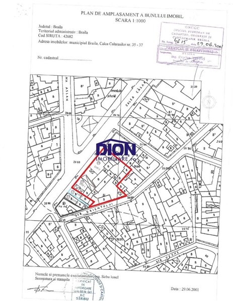 Braila, teren ultracentral langa Tribunal, spatii comerciale inchiriate
